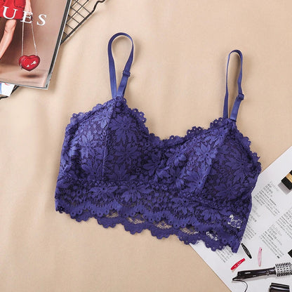 1/2 Pcs Sexy Bra Women Lace Bralette Sexy Lingerie Underwear Wireless Padded Seamless Bra Ultra Strap Padded Bras for Women