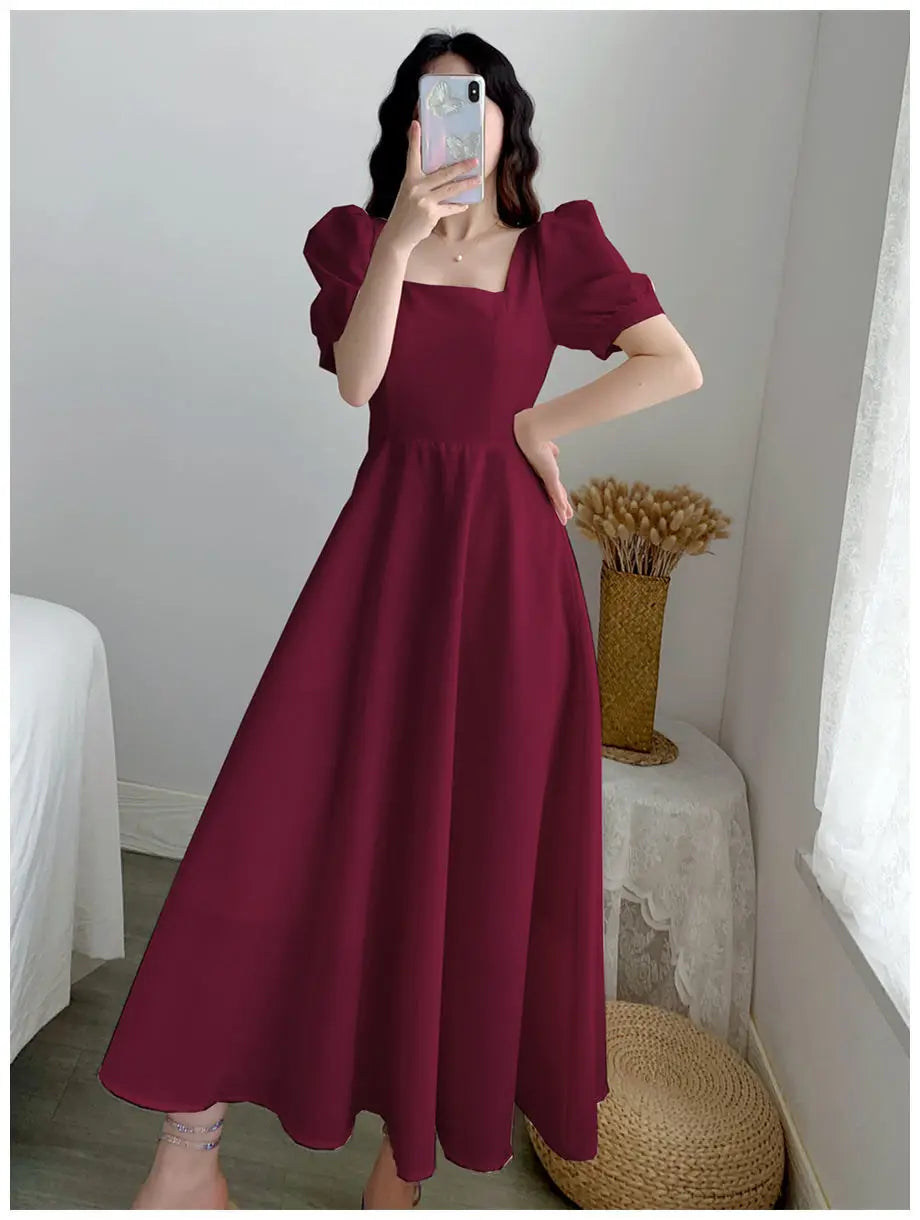 Dresses for Women 2023 Spring New White Dress Women's White Skirt Waist Slimming Temperament Over-the-knee Long Skirt Summer