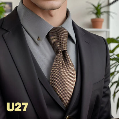 Red Pink Luxury Ties for Men Business Neckties Solid Blue Wedding Suit Formal Dress School Accessories Dropshipping