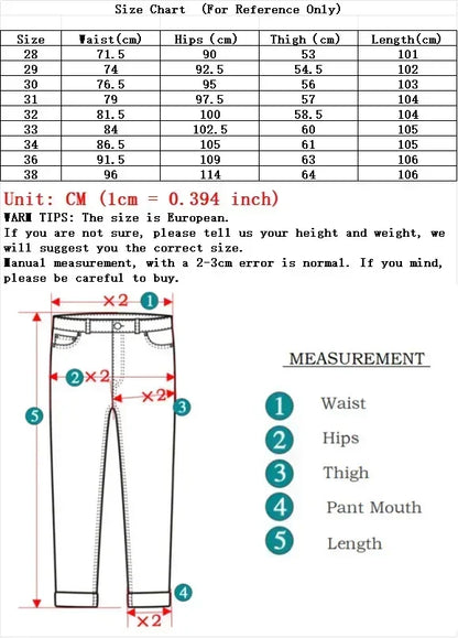 2024 New Men Spring and Autumn Korean Version Comfort Men Stretch Youth Slim Fashion  Skinny Jeans Pants Designer Clothes