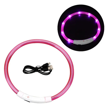 Dog Luminous Charge Collar Led Usb Cat Dogs Collars 3 Modes Detachable Night Led Glow Dog Loss Prevention Collar Pet Accessories