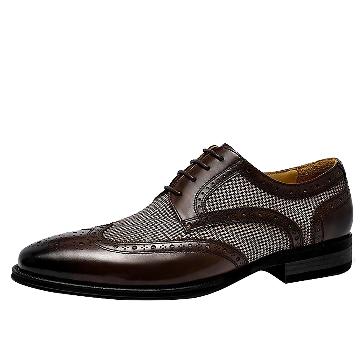 Casual Shoes For Men Men'S Large Size British Style Leather Shoes Color Matching Lace-Up Men'S Uniquely Designed Leather Shoes
