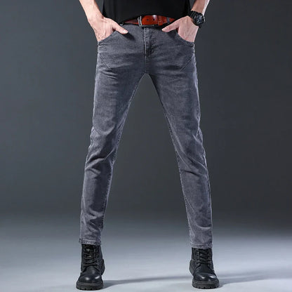 2024 New Men Spring and Autumn Korean Version Comfort Men Stretch Youth Slim Fashion  Skinny Jeans Pants Designer Clothes