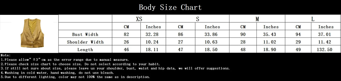 KONDALA Casual Chic Yellow Satin Women Suits V Neck Buttons Vest High Waist Wide Leg Pants Fashion 2025 Summer Holiday Suits
