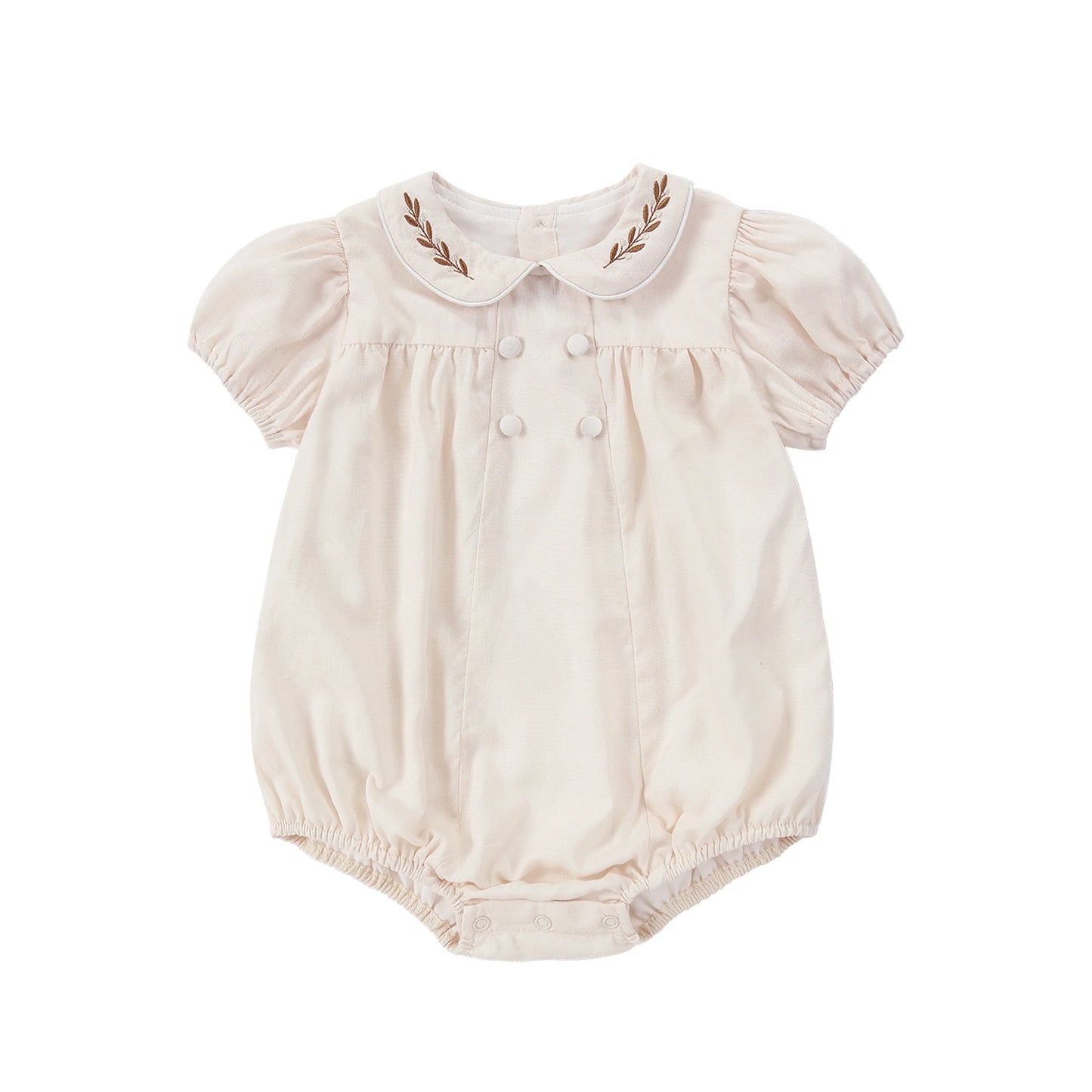 AS Linen Embroidery Collection 25SS Familly Match Clothing Set Girls Linen Dress Boy Shirt and Shorts