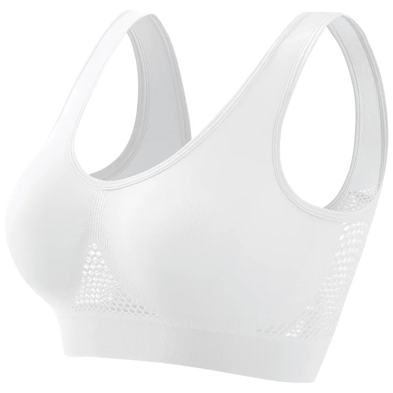 Seamless Bras For Women Push Up Sports Bralette Female Non-wire No Pad Crop Top Hollow Breathable Sexy Lingerie S-5XL Brassiere