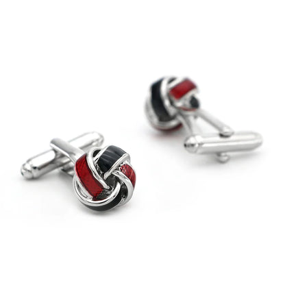 iGame Fashion Knot Cuff Links Quality Brass Material Woven Ball Design Cufflinks For Wedding  Men