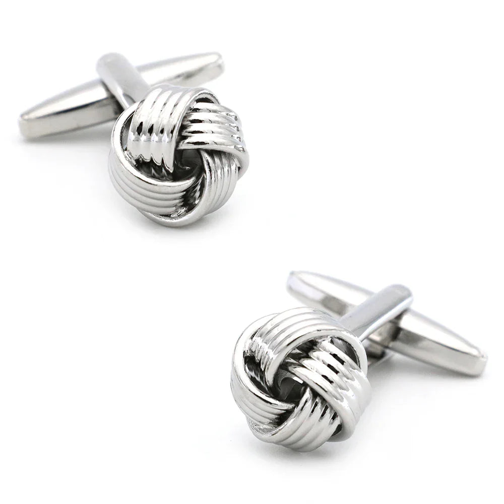 iGame Fashion Knot Cuff Links Quality Brass Material Woven Ball Design Cufflinks For Wedding  Men