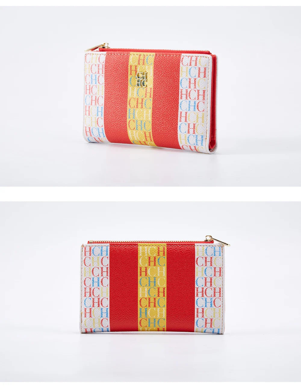 CHCH-Women's Cartoon Printing Long Wallet Retro Classic Wallet PVC Material Fashion Simple Large Capacity Bags