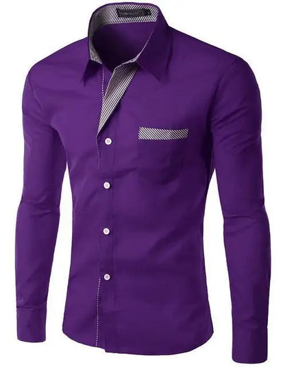 20224Hot Sale New Fashion Camisa Masculina Long Sleeve Shirt Men Slim fit Design Formal Casual Brand Male Dress Shirt Size M-4XL