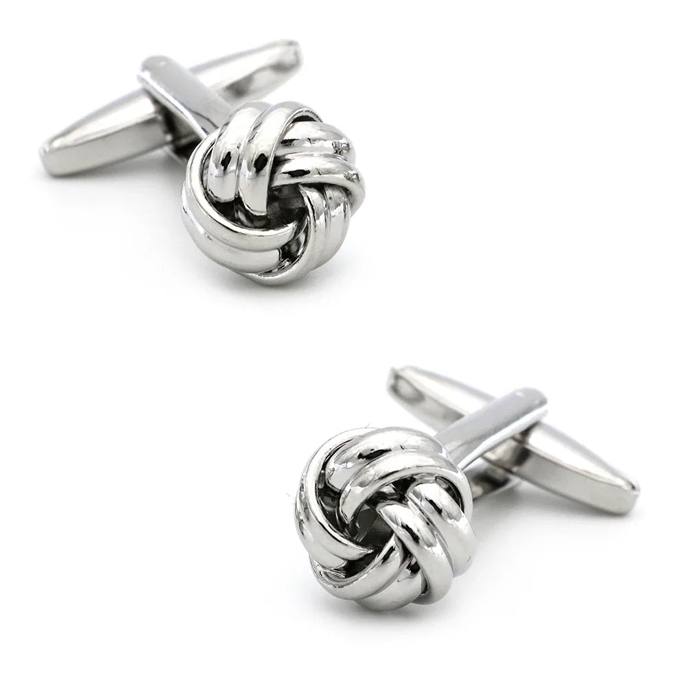 iGame Fashion Knot Cuff Links Quality Brass Material Woven Ball Design Cufflinks For Wedding  Men