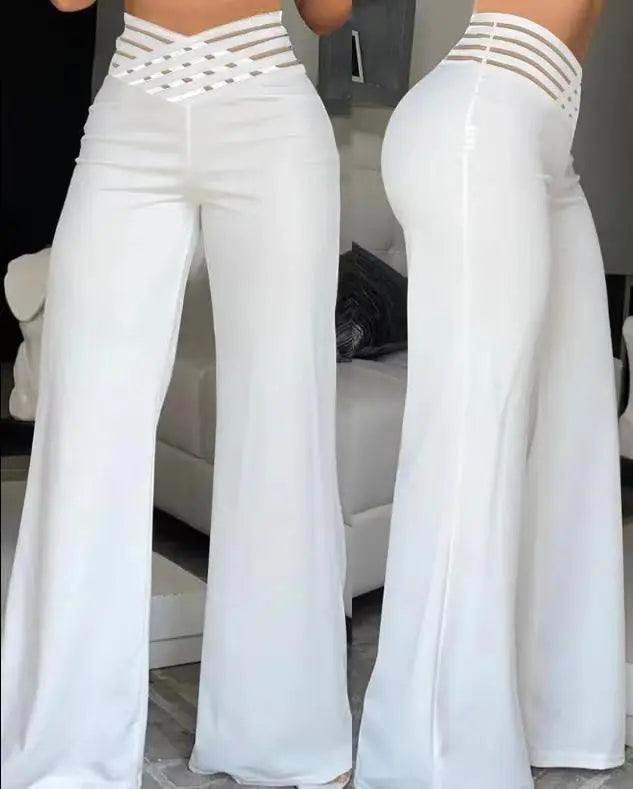 Elegant High Waist Cropped Work Pants for Women Black All-Match Daily Office Formal Wear Fashion Women's Trousers Slim Pants