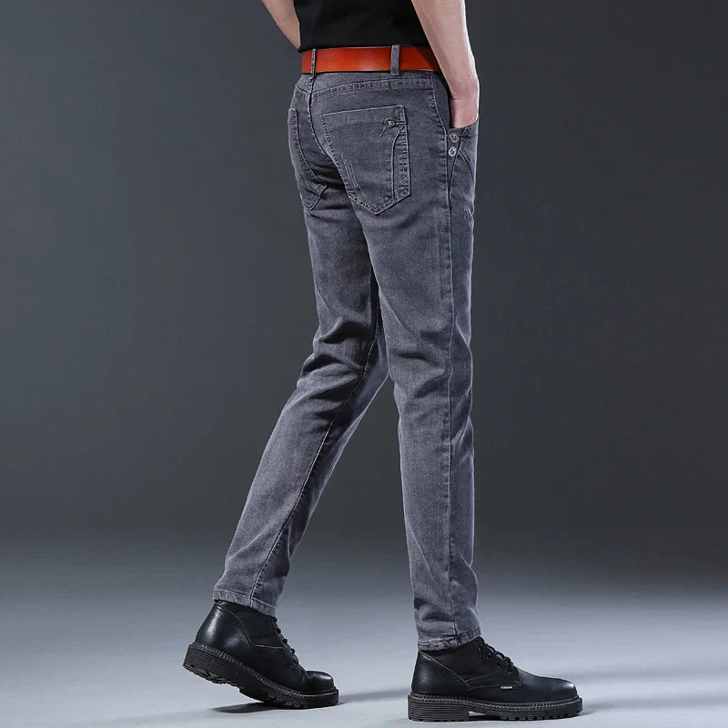 2024 New Men Spring and Autumn Korean Version Comfort Men Stretch Youth Slim Fashion  Skinny Jeans Pants Designer Clothes