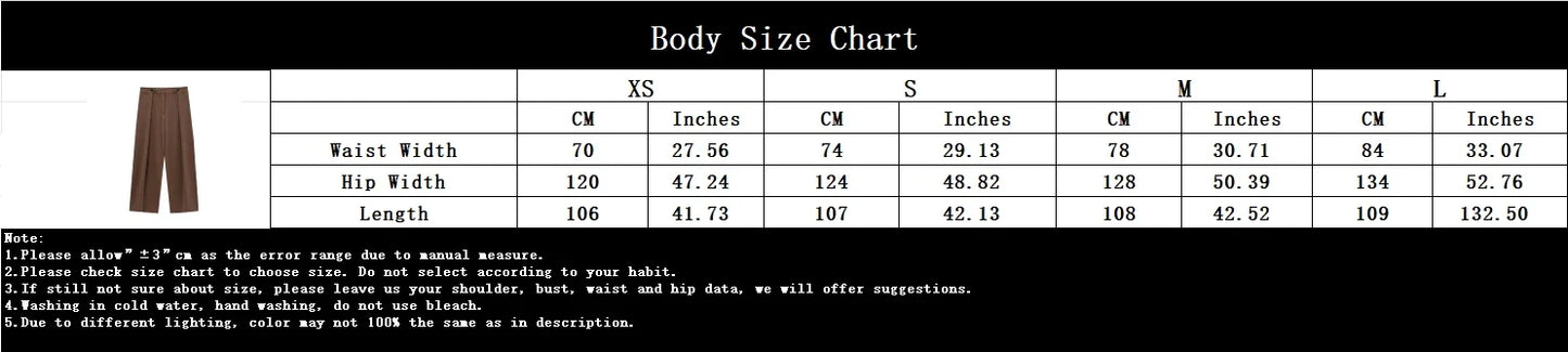 KONDALA 2026 Spring Office Lady Elegant Brown Women Suit Fashion Casual Sashes Oversized Shrug Blazer Chic Zipper Long Pant