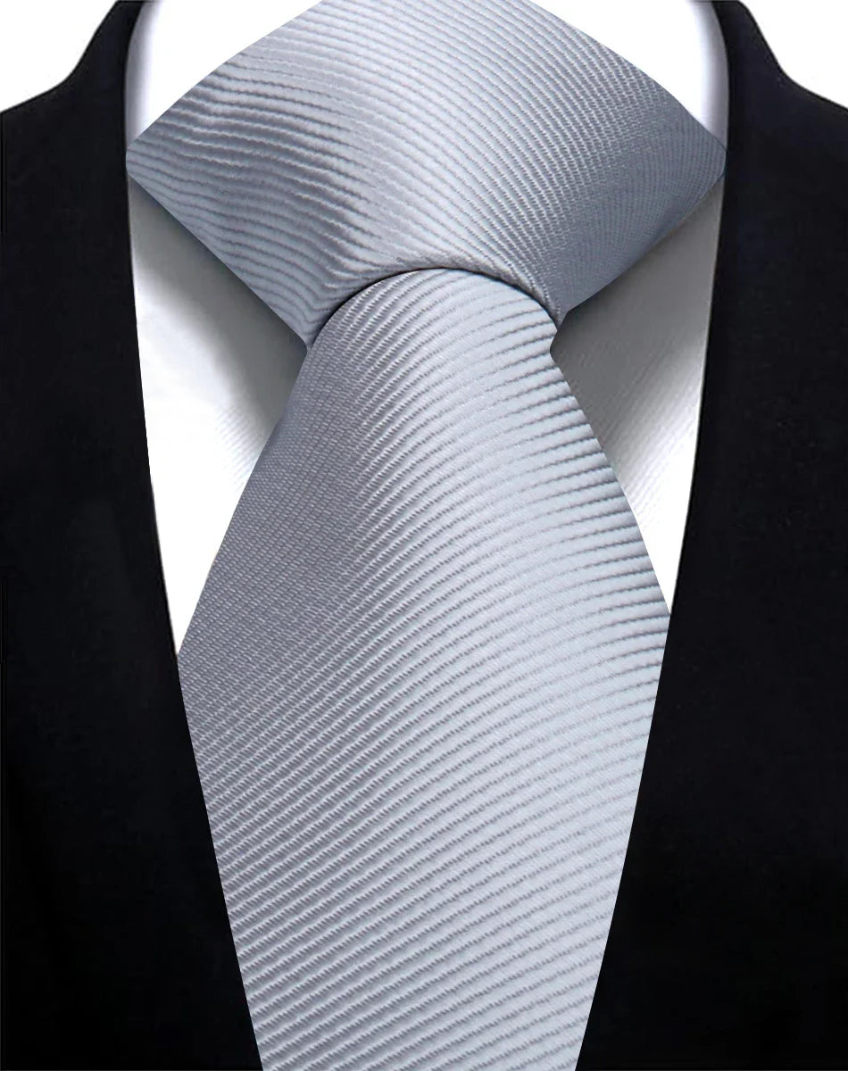 Solid Tie 7.5cm Necktie For Men Fashion Wedding Ties Slim Blue Gray Classic Neckties Men Business Jacquard Woven Classic Gravats