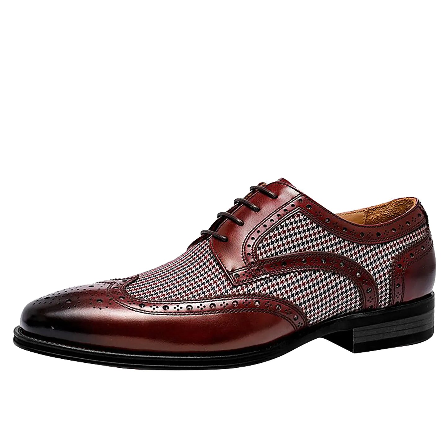 Casual Shoes For Men Men'S Large Size British Style Leather Shoes Color Matching Lace-Up Men'S Uniquely Designed Leather Shoes