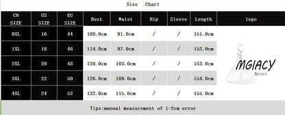 Mgiacy V-neck irregular cross large flared sleeves embroidered lace skirt
