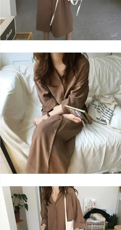 Midi Spring Clothes Shirt Tshirts Dresses for Women 2024 Black Woman Dress One-piece Fashion New in Cotton Xxl Vintage Trendy X