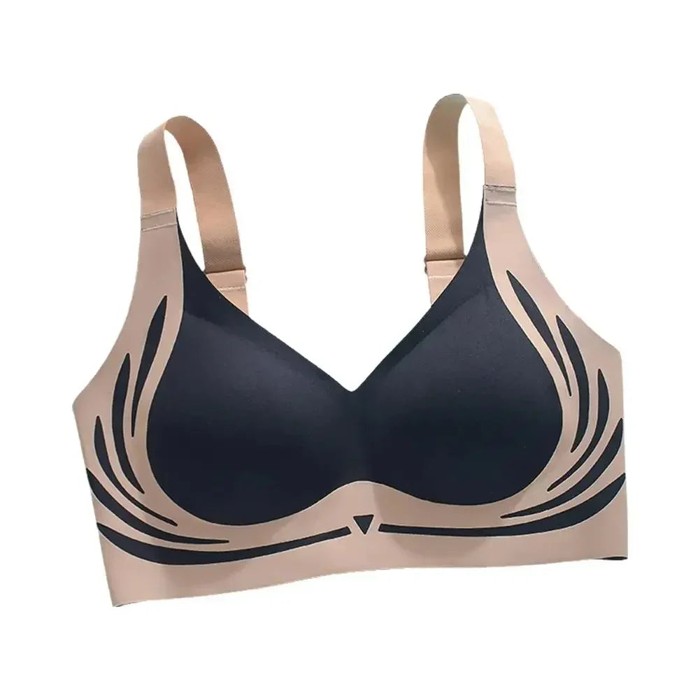 Super Gather Wireless Push-up Bra Women Gathered Up Soft Support Adjustable Underwear Anti-sagging Seamless Lift-up Bra
