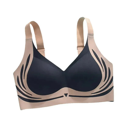 Super Gather Wireless Push-up Bra Women Gathered Up Soft Support Adjustable Underwear Anti-sagging Seamless Lift-up Bra