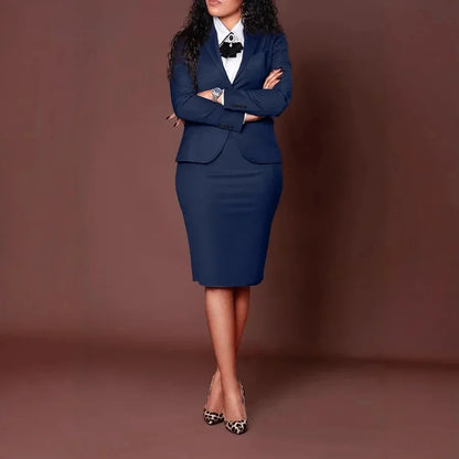 BWQ Women's Set Full Sleeve Button Blazer + Skirts Suit 2025 Winter Casual Streetwear Two 2 Piece Set Africa OL Work Outfits