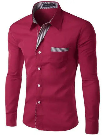 20224Hot Sale New Fashion Camisa Masculina Long Sleeve Shirt Men Slim fit Design Formal Casual Brand Male Dress Shirt Size M-4XL