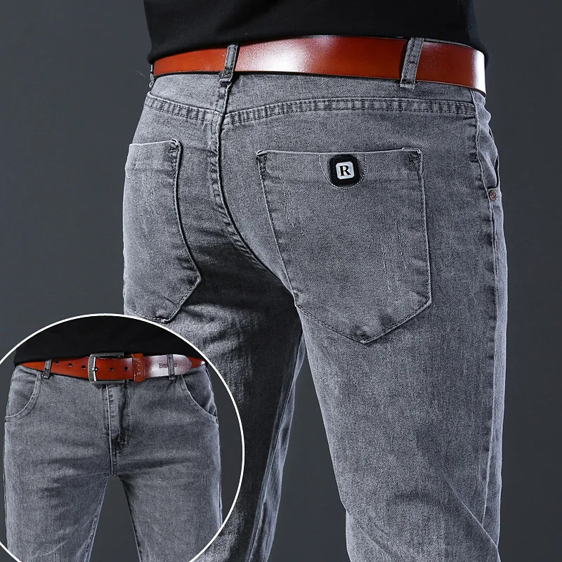 2024 New Men Spring and Autumn Korean Version Comfort Men Stretch Youth Slim Fashion  Skinny Jeans Pants Designer Clothes