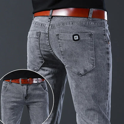 2024 New Men Spring and Autumn Korean Version Comfort Men Stretch Youth Slim Fashion  Skinny Jeans Pants Designer Clothes