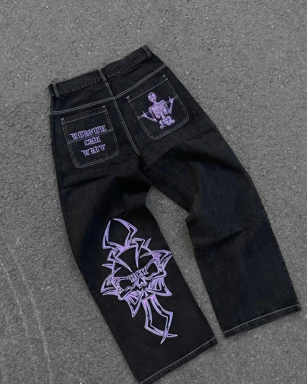 High-quality New Jeans Y2K Street Popular Multicolor U Brand Retro Wide-leg Pants Unisex Casual Loose Joker Couple Jeans Pants