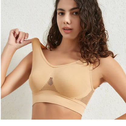 Seamless Bras For Women Push Up Sports Bralette Female Non-wire No Pad Crop Top Hollow Breathable Sexy Lingerie S-5XL Brassiere