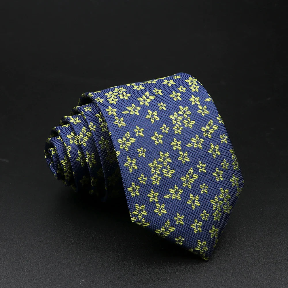 New Style Fashion Jacquard Floral Paisley Necktie Polyester Male Narrow Red Blue Tie Suit Shirt Gift For Men Accessory Gravatas