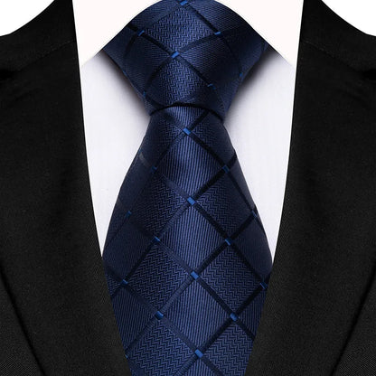 Luxury 8CM Mens Necktie Plaid & Checks Ties For Man Groom Groomsman Jacquard Woven Ascot Formal Business Party Accessories