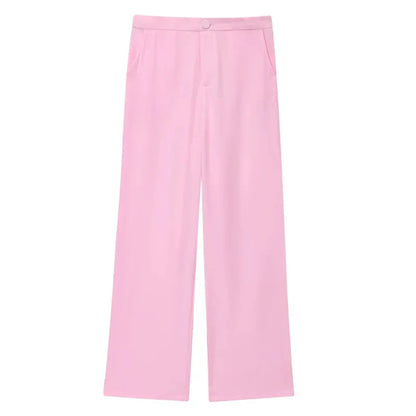 HXAO Feather Blazer And Pants Sets Women's Two Pieces Set Formal Pink Suit Woman Office Wear 2 Piece Sets Ladies Blazer Sets