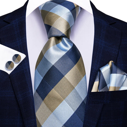 Hi-Tie Psialey Black Gold Silk Elegant Tie For Men Groom Wedding Men Necktie Pocket Square Cufflink Accessory Wholesale Designer