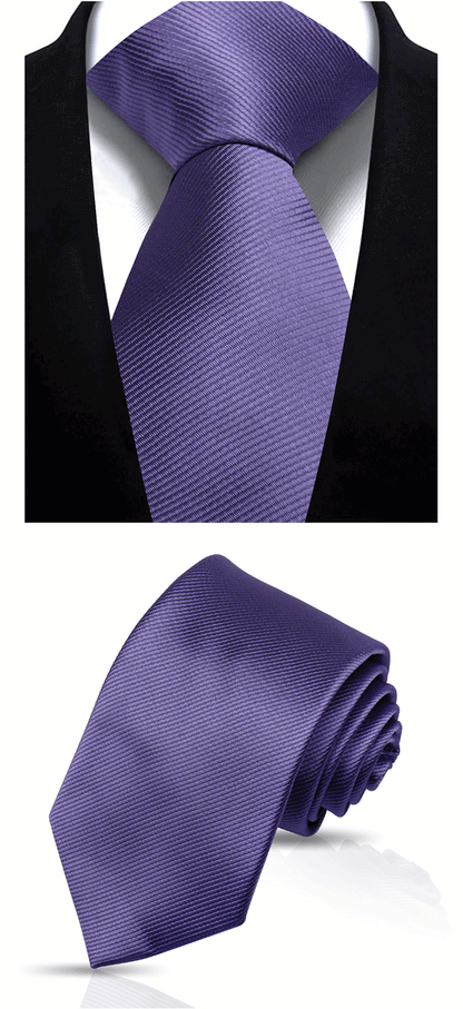 Solid Tie 7.5cm Necktie For Men Fashion Wedding Ties Slim Blue Gray Classic Neckties Men Business Jacquard Woven Classic Gravats