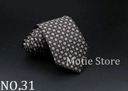 New Style Fashion Jacquard Floral Paisley Necktie Polyester Male Narrow Red Blue Tie Suit Shirt Gift For Men Accessory Gravatas