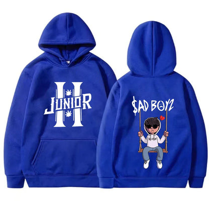 2024 Spring Men's Hoodies Junior H Sad Boys Harajuku Girls Hip Hop Pullover Fancy Music Gift Casual Loose Comfortable Sweatshirt