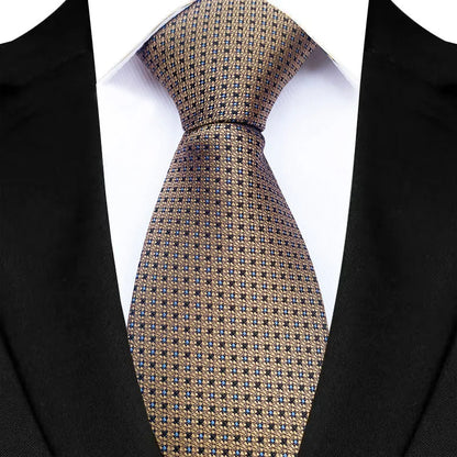 Luxury 8CM Mens Ties Polka Dot Necktie Formal Classic Business Necktie Jacquard Woven Neck ties For Men Groom Wedding Party