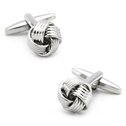 iGame Fashion Knot Cuff Links Quality Brass Material Woven Ball Design Cufflinks For Wedding  Men