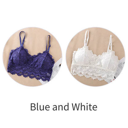 1/2 Pcs Sexy Bra Women Lace Bralette Sexy Lingerie Underwear Wireless Padded Seamless Bra Ultra Strap Padded Bras for Women