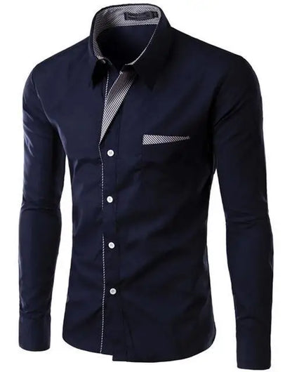 20224Hot Sale New Fashion Camisa Masculina Long Sleeve Shirt Men Slim fit Design Formal Casual Brand Male Dress Shirt Size M-4XL