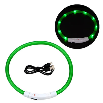 Dog Luminous Charge Collar Led Usb Cat Dogs Collars 3 Modes Detachable Night Led Glow Dog Loss Prevention Collar Pet Accessories