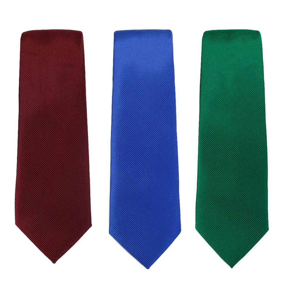 Solid Tie 7.5cm Necktie For Men Fashion Wedding Ties Slim Blue Gray Classic Neckties Men Business Jacquard Woven Classic Gravats