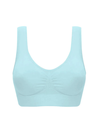 Sexy women push up  BREAST   bra big size backless  bras plus size wireless brassiere breathable seamless bra 1pcs wfws01