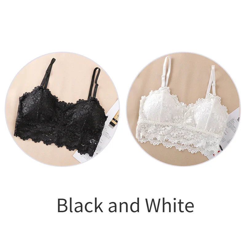 1/2 Pcs Sexy Bra Women Lace Bralette Sexy Lingerie Underwear Wireless Padded Seamless Bra Ultra Strap Padded Bras for Women