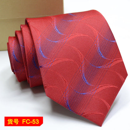 67 Styles Men's Ties Solid Color Stripe Flower Floral 7-8cm Jacquard Necktie Accessories Daily Wear Cravat Wedding Party Gift