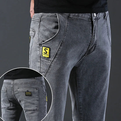 2024 New Men Spring and Autumn Korean Version Comfort Men Stretch Youth Slim Fashion  Skinny Jeans Pants Designer Clothes