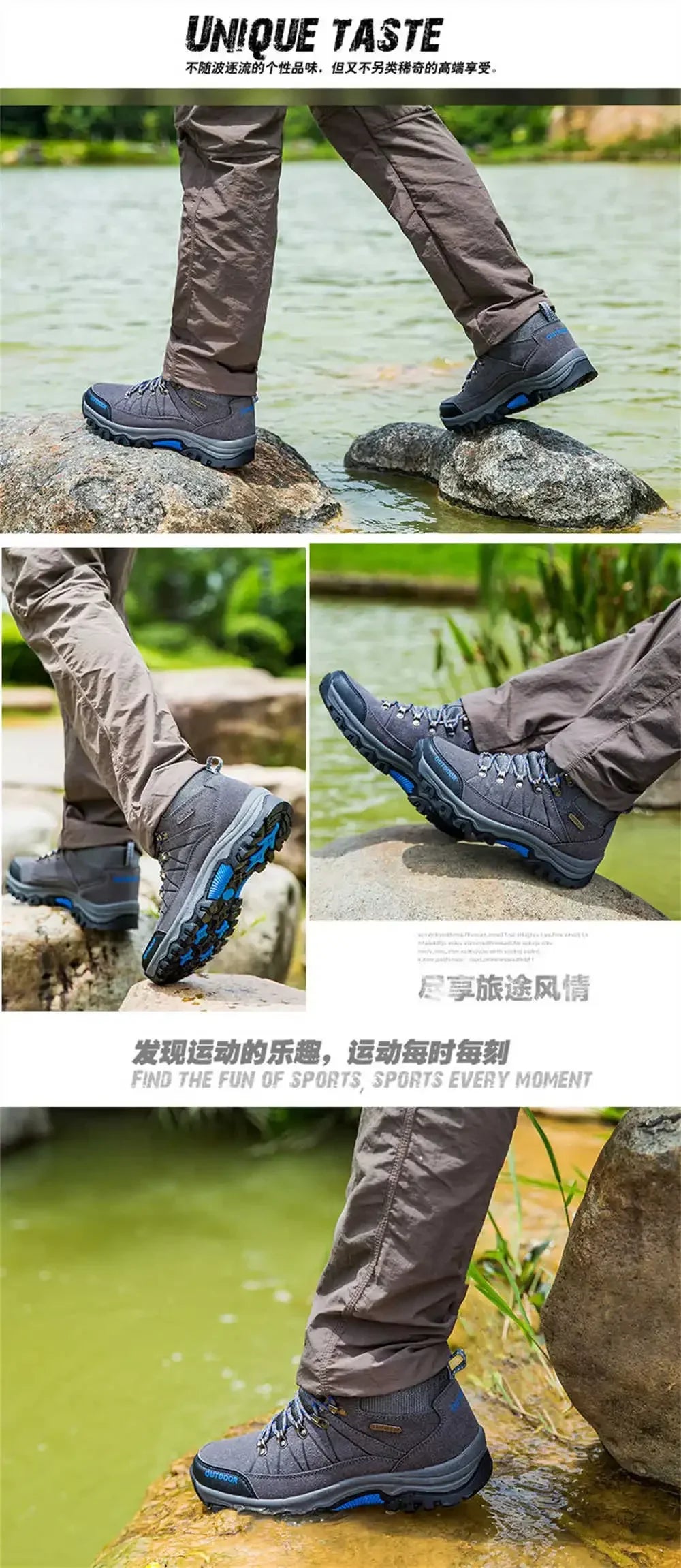 Extra Large Sizes Hard Sole Trekking Hiking Hiking Boots Men's Summer Hiking Shoes Men's Luxury Designer Sneakers Sport