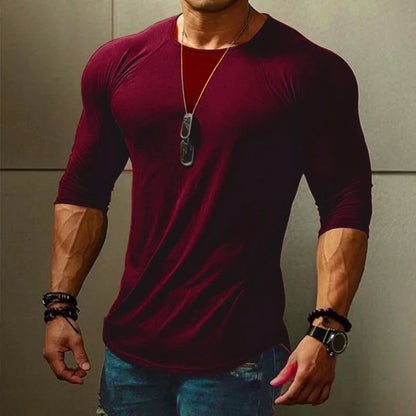 Spring Men Long Sleeve t-Shirt Top Casual White t Shirt For Men Quick Drying Gym Football Tshirt Soild Blouses Tees Male Clothes
