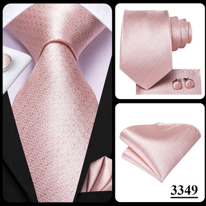 Hi-Tie Blue Business Solid 100% Silk Men's Tie NeckTie 8.5cm Ties for Men Formal Luxury Wedding High Quality Gravata